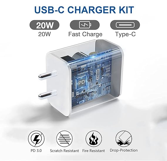 SG 20W Type C PD Charger | Power Delivery Charging (Adapter + Cable)